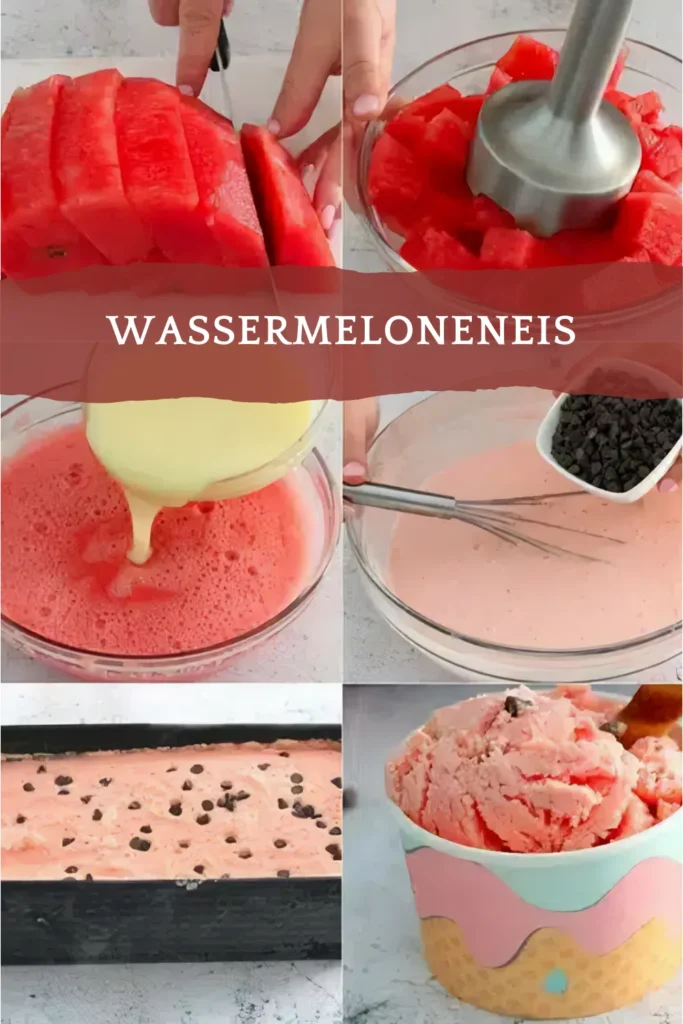 Erfrischendes Wassermeloneneis für den perfekten Sommergenuss 1 Wassermeloneneis kuhl und cremig ein Genuss an heisen Sommernachmittagen