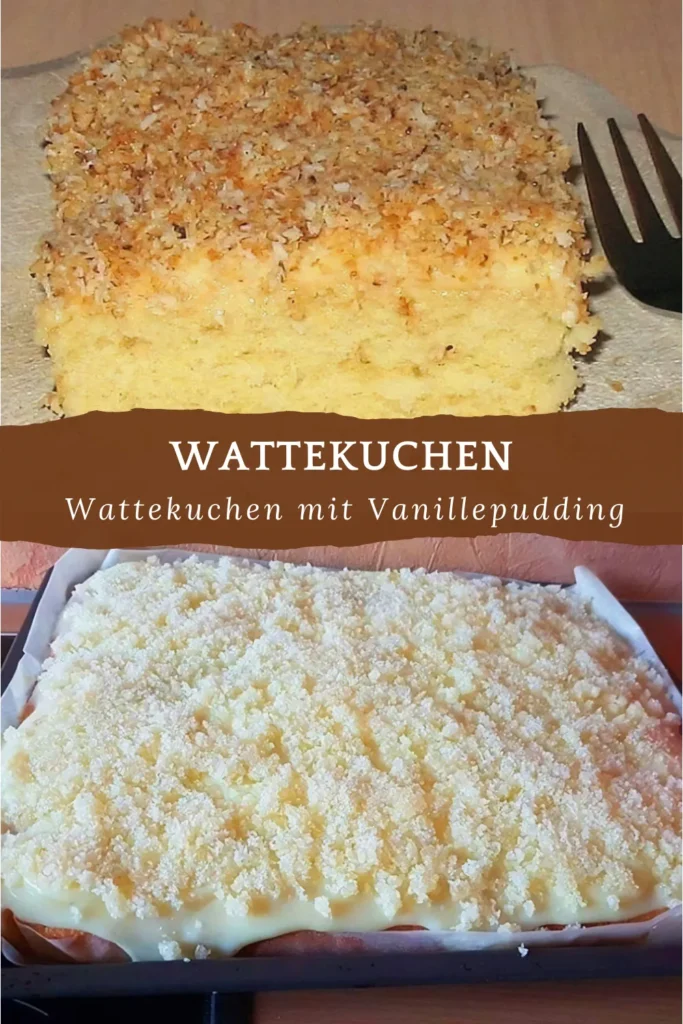 Luftiger Wattekuchen mit Vanillepudding und Kokos 1 Wattekuchen mit Vanillepudding extreme Suchtpotenzial