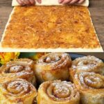Wenn Sie Blatterteig haben reibe einfach 3 Apfel und das Dessert ist in 10 Minuten fertig Kochen