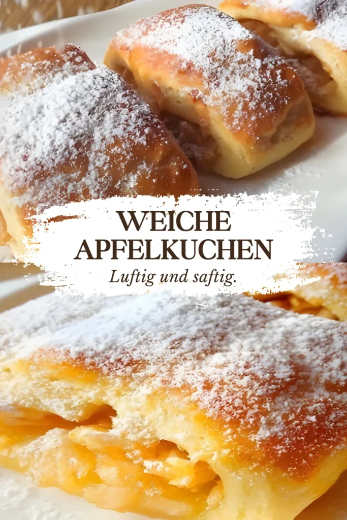 Luftig-saftige Apfelküchlein aus Blätterteig 1 Woahhh schmeckt luftig und saftig zugleich mhmm – Mini weiche Kuchen mit Apfeln