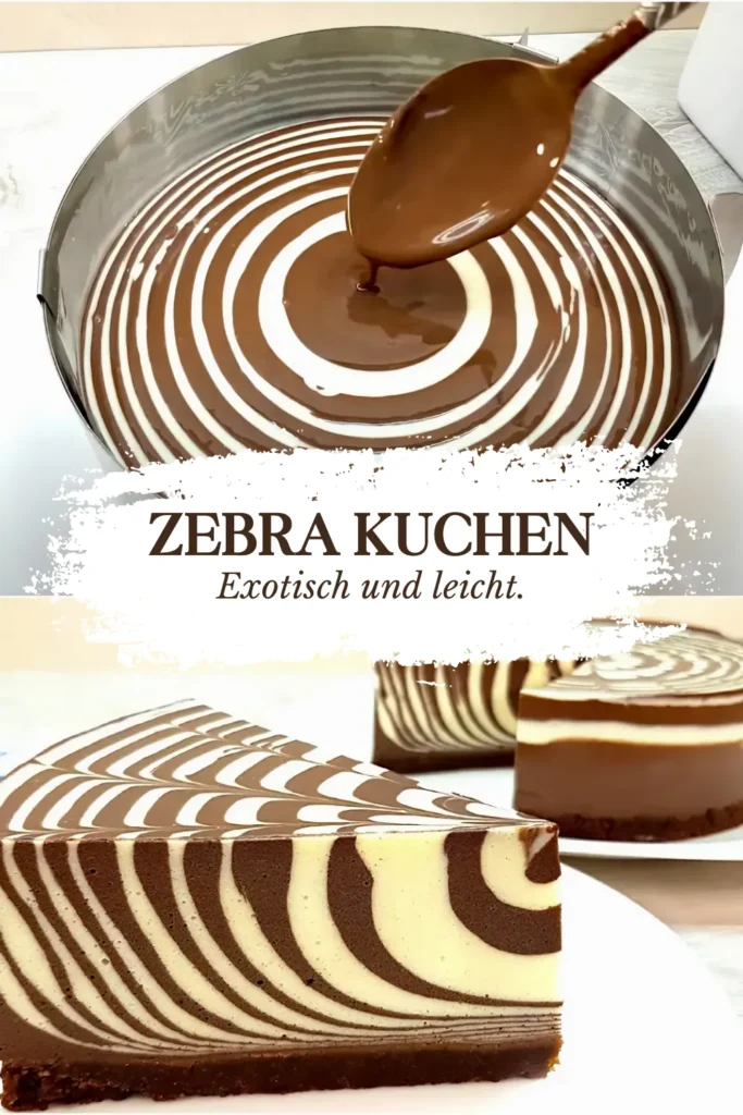 Schneller Zebra-Kuchen ohne Backen ein Traum 1 ZEBRA Kuchen ohne Backen ohne Mehl Bereiten Sie dieses tolle Dessert schnell und einfach zu 2