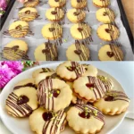 Zarte Butterkekse mit Erdbeerkonfitüre einfach selbstgemacht 3 Zarte Butterkekse mit Erdbeerkonfiture einfach selbstgemacht