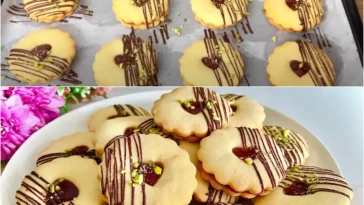 Zarte Butterkekse mit Erdbeerkonfiture einfach selbstgemacht
