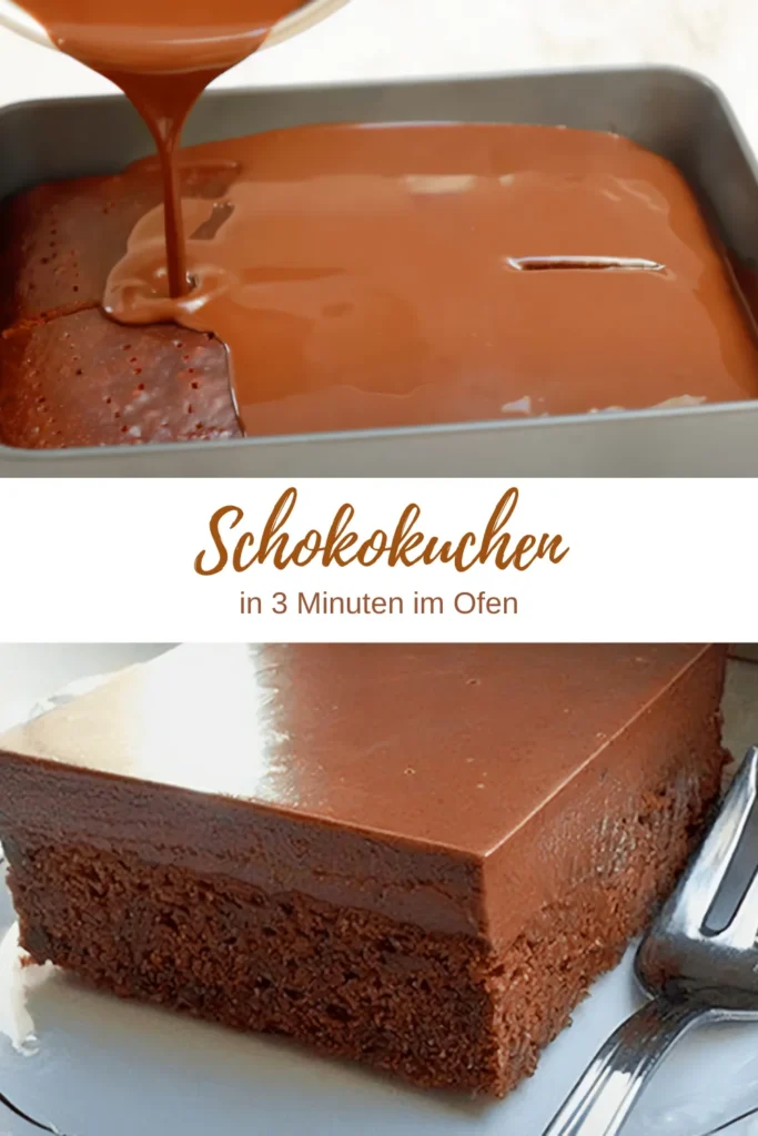 Zerghet auf der Zunge Schokokuchen in 3 Minuten im Ofen
