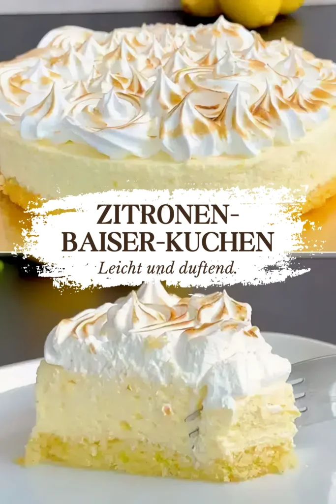 Zitronen Baiser Kuchen das Rezept fur das weiche und duftende Dessert 2