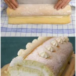 Zitronen Biskuitrolle mit Quark Einfach und Schnell
