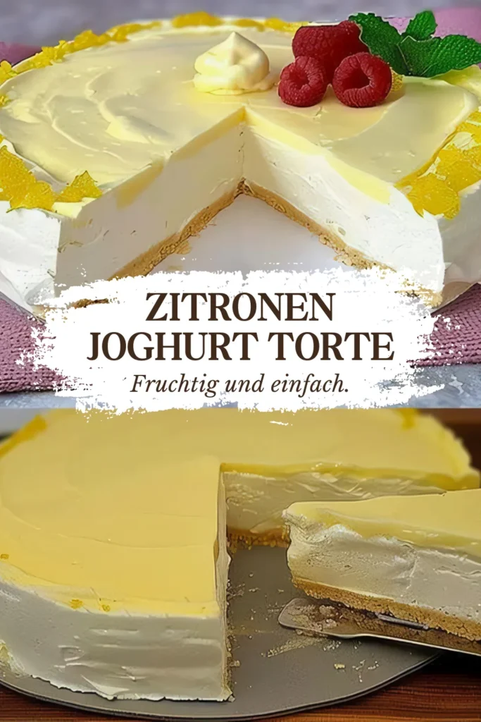 Zitronen Joghurt Torte ohne Schnickschnack mit 300 g Quark