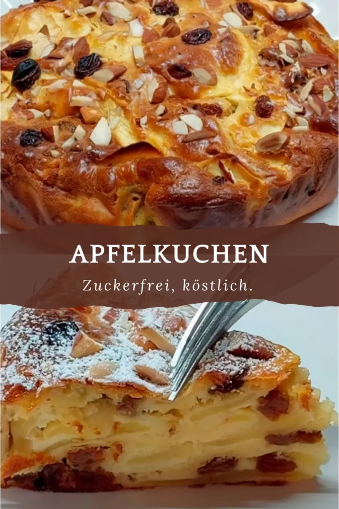 Zuckerfreier Apfelkuchen das duftende und kostliche Dessert zum Probieren