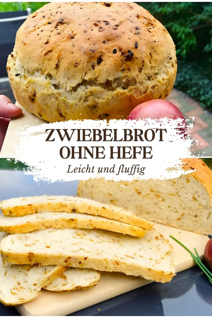 Zwiebelbrot ohne Hefe mit 250 g Magerquark