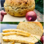 Zwiebelbrot ohne Hefe mit 250 g Magerquark W2xEX 2.5x Q99 1