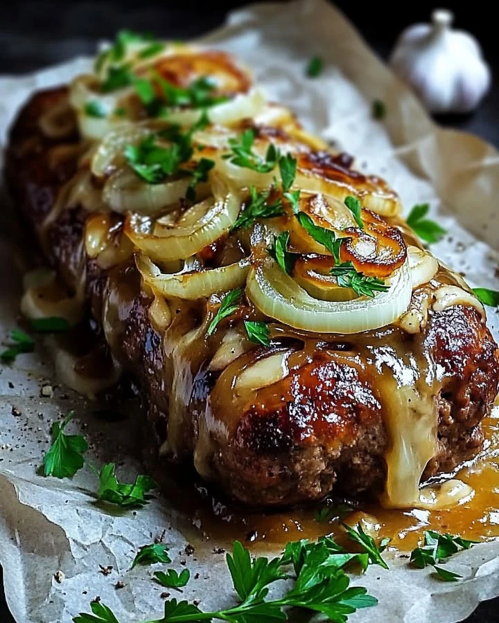 Französischer Zwiebelhackbraten 1 Franzosischer Zwiebelhackbraten 1