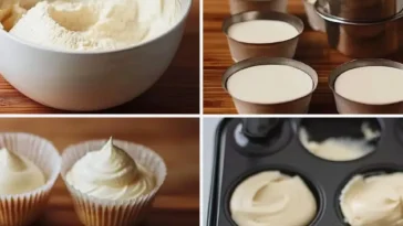 Kasekuchen Muffins mit Vanillepudding result