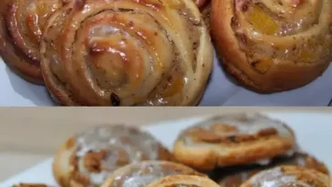 Köstliche Nussschnecken nach Großmutters Rezept auf einer Kaffeetafel