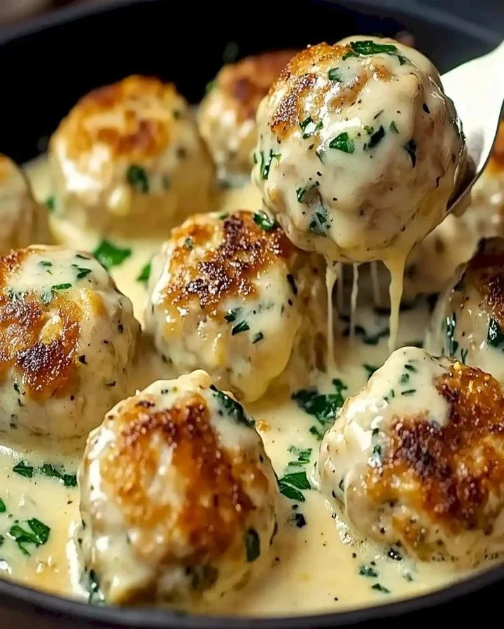 Hähnchen-Ricotta-Frikadellen mit cremiger Spinat-Alfredo-Sauce 2 hahnchen ricotta frikadellen mit cremiger spinat a 2026 03 20 002002