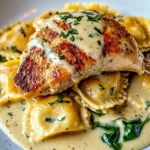 Hähnchenravioli 4 Hausgemachte Hähnchenravioli mit frischer Soße nach italienischer Art