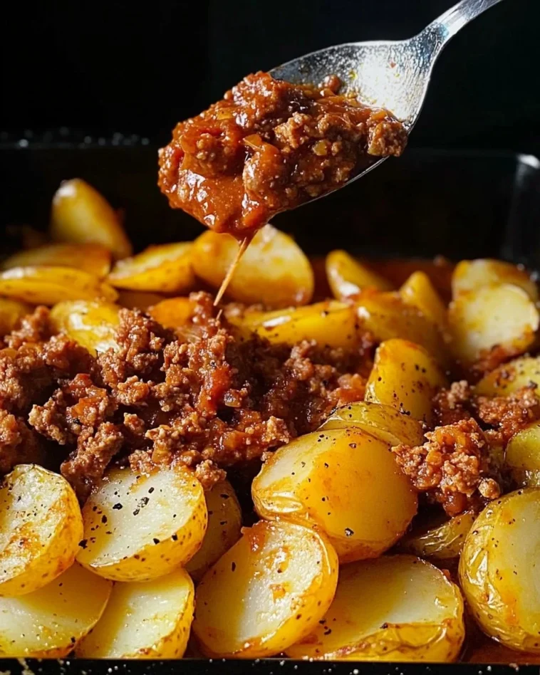 Kartoffel Hack Auflauf 3 Leckerer Kartoffel Hack Auflauf frisch aus dem Ofen, ideal für ein Familienessen