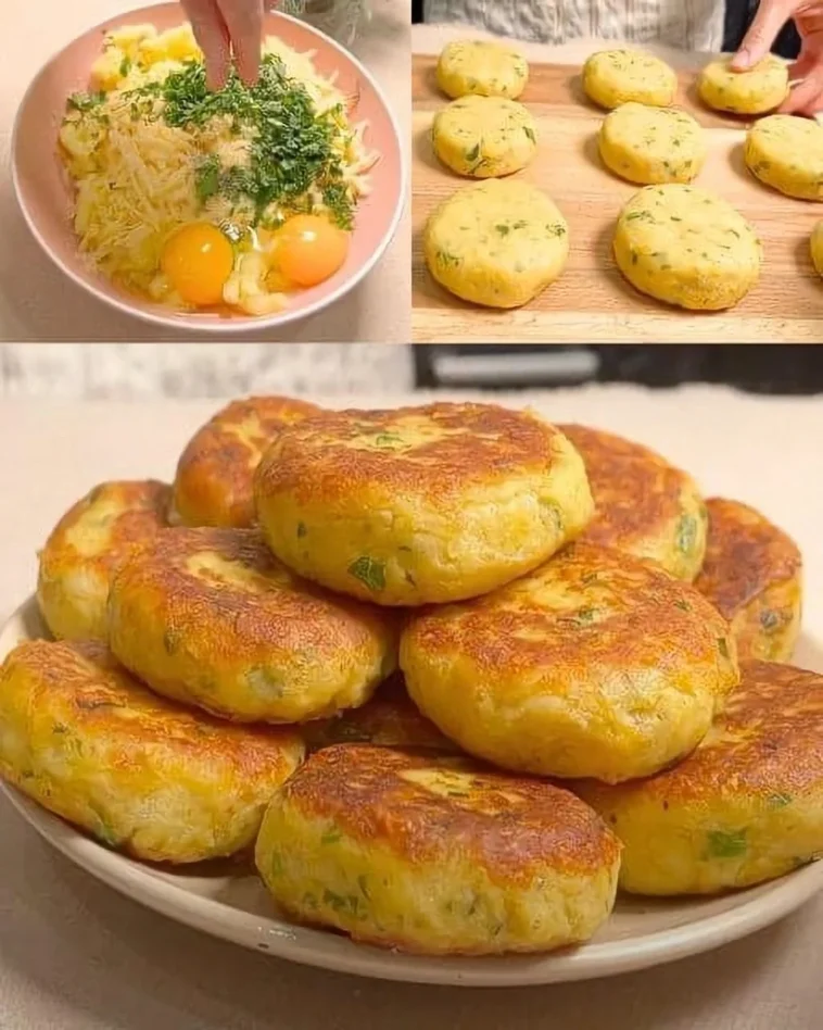 Kartoffelfrikadellen mit Schafskäse 1 Leckere Kartoffelfrikadellen mit Schafskäse auf einem Teller