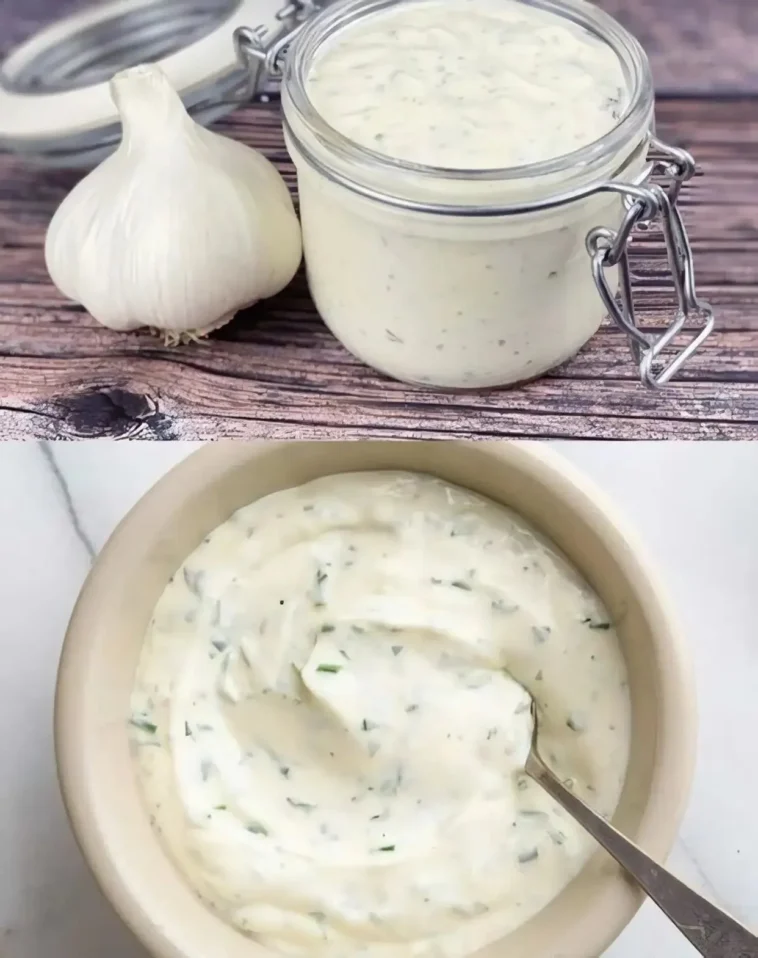 Knoblauchsauce in 3 Minuten wie von Oma 3 Knoblauchsauce in 3 Minuten zubereitet, Rezept von Oma.