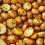 Knusprige Knoblauchkartoffeln mit Parmesan 4 Krustige Knoblauchkartoffeln mit Parmesan, goldbraun gebacken