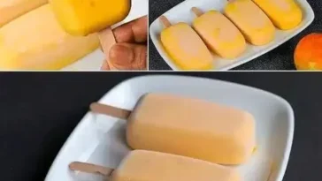 Erfrischender Mango Eis Lutscher für heiße Sommertage
