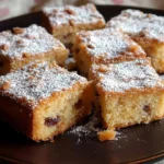 Marzipan Stollenkuchen 3 Marzipan Stollenkuchen mit Mandeln und Trockenfrüchten auf einem rustikalen Holzbrett