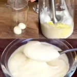 Mayonnaise aus hartgekochten Eiern 3 Hausgemachte Mayonnaise aus hartgekochten Eiern