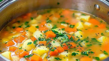 Schale mit Wundersuppe, gesundes Rezept, lecker und einfach zubereitet