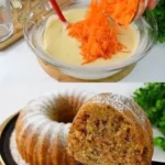 Möhrenkuchen mit Mandeln 4 Möhrenkuchen mit Mandeln, saftig und lecker auf einem Tisch präsentiert