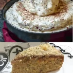 Omis Nusskuchen mit Äpfeln 3 Omis Nusskuchen mit Äpfeln auf einem schön gedeckten Tisch