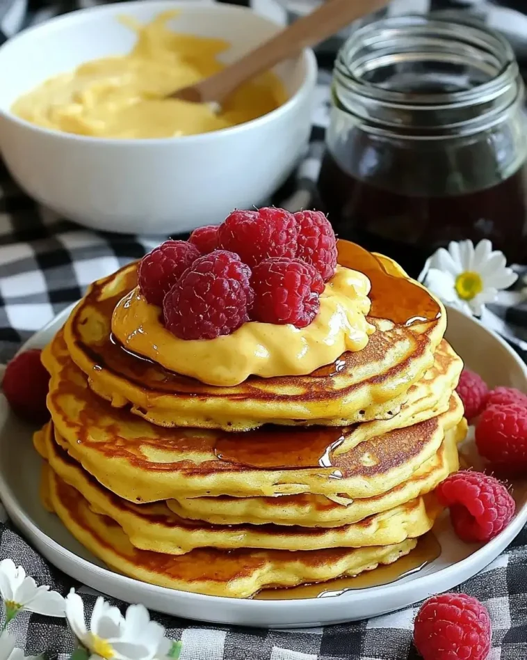 Pfannkuchen mit Pudding 9 Leckere Pfannkuchen mit Pudding gefüllt und serviert auf einem Teller.