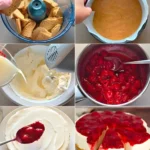 Philadelphia-Himbeerkuchen mit Naturjoghurt (ohne Backen) 3 Philadelphia-Himbeerkuchen mit Naturjoghurt ohne Backen, köstliches Dessert