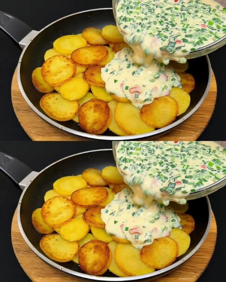 Traditionelles Kartoffelrezept mit Sauerrahm und Mozzarella 7 Traditionelles Kartoffelrezept mit Sauerrahm und Mozzarella auf einem Teller