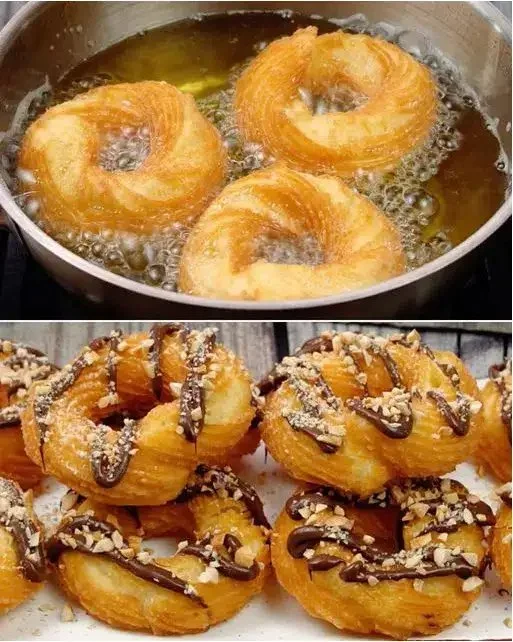 Unwiderstehliche Krapfen-Donuts mit cremiger Vanille-Note 5 Krapfen-Donuts mit cremiger Vanille-Note auf einem Teller