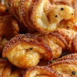 Zimt-Drehungen aus der Heißluftfritteuse 2 Zimt-Drehungen aus der Heißluftfritteuse auf einem Teller serviert