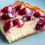 Zimt Kirsch Schmand Kuchen 3 Zimt Kirsch Schmand Kuchen mit frisch gebackenen Kirschen und Zimt-Deckung