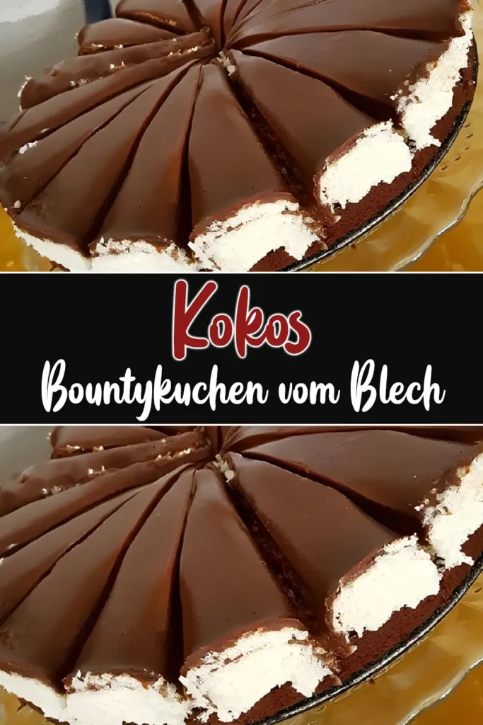 Kokos Bountykuchen vom Blech 1 Kokos Bountykuchen vom Blech