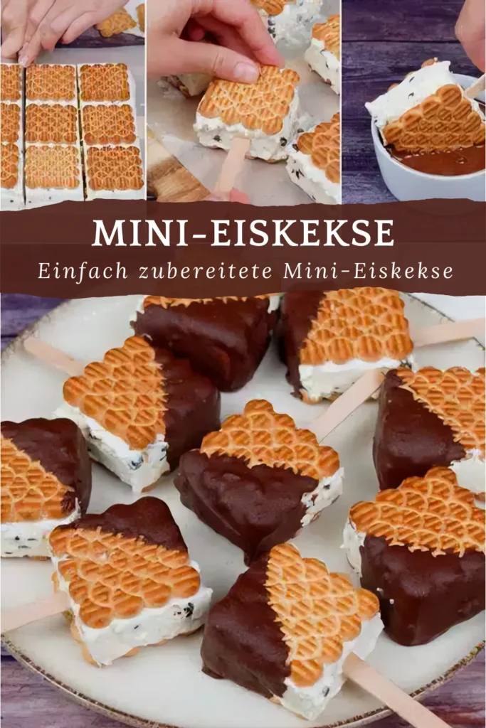 Mini Eiskekse mit Mascarpone und Schokolade 1 Mini Eiskekse Die Zubereitung zu Hause ist ganz einfach