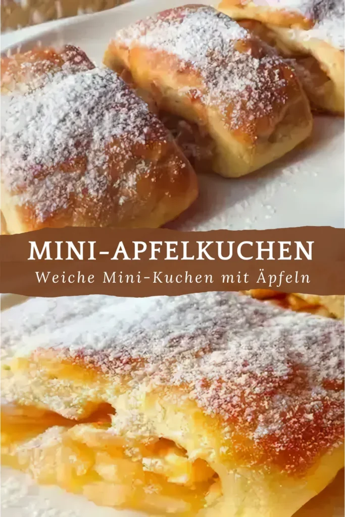 Mini weiche Kuchen mit Äpfeln 1 Mini weiche Kuchen mit Apfeln 2