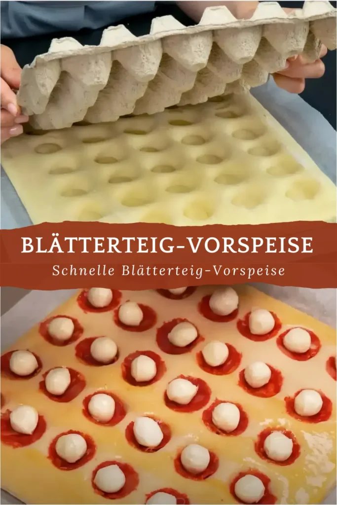 Blätterteig-Vorspeise 1 Nur wenige kennen den Trick Blatterteig Vorspeise im Eierkarton in 10 Minuten fertig 2