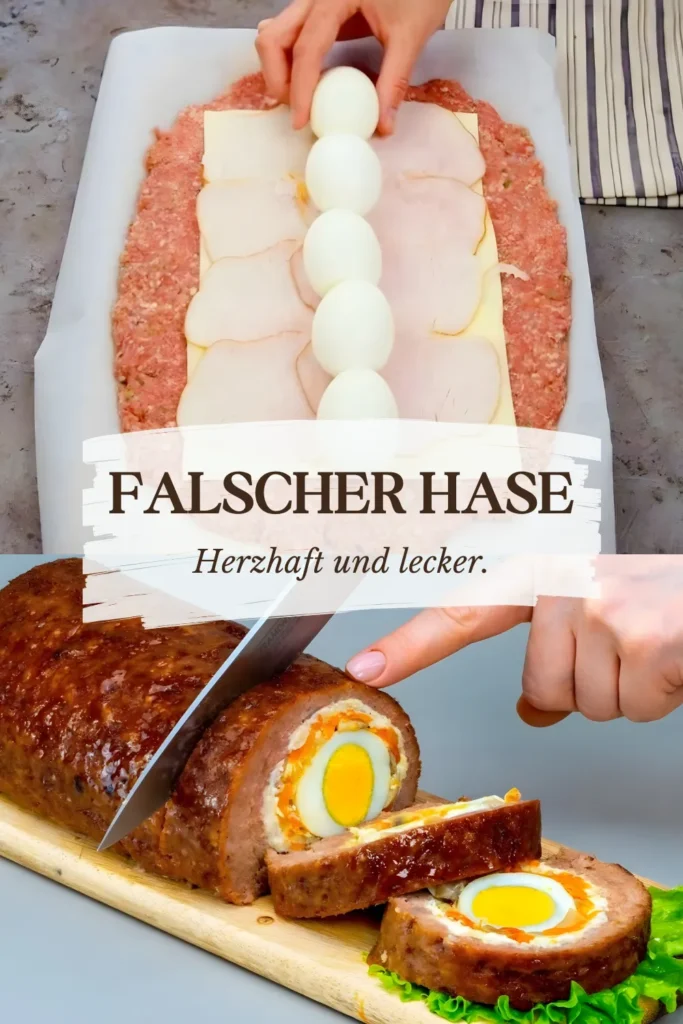 Omas Falscher Hase mit Stangenei und Wurzelgemüse 1 Omas Falscher Hase Zum fingerlecken