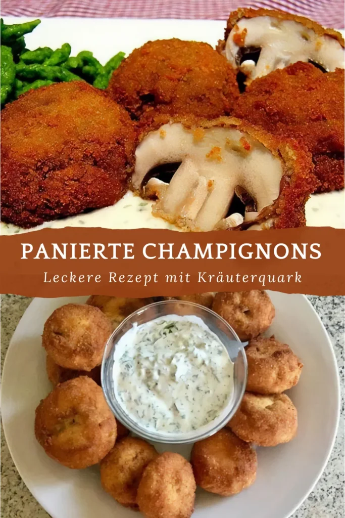 Panierte Champignons und Kräuterquark 1 Panierte Champignons und Krauterquark