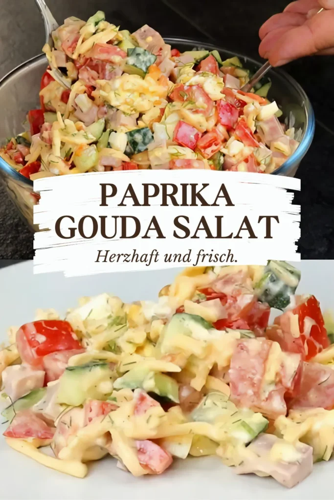 Paprika Gouda Salat 1 Paprika Gouda Salat mit 100 g Fleischwurst der beste Salat gerade jetzt