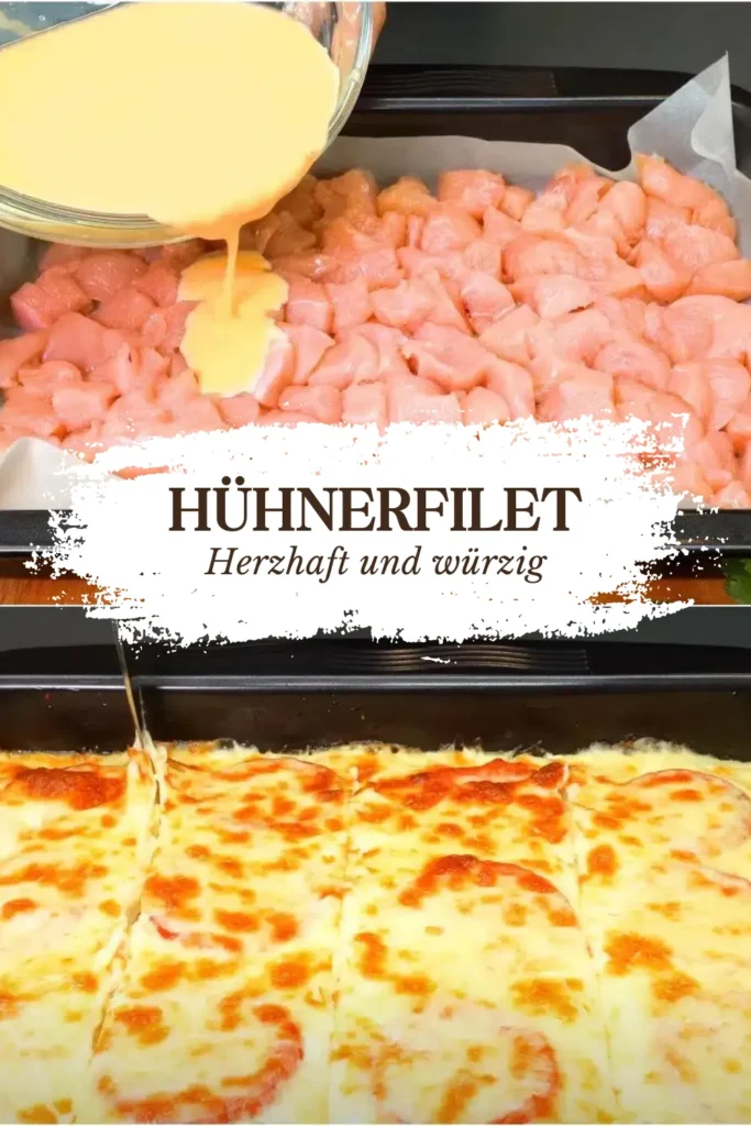 Hühnchenfilet mit französischem Dressing und Mozzarella 1 Rezept fur HUHNERFILET mein Mann mochte es 2 Mal pro Woche essen 2