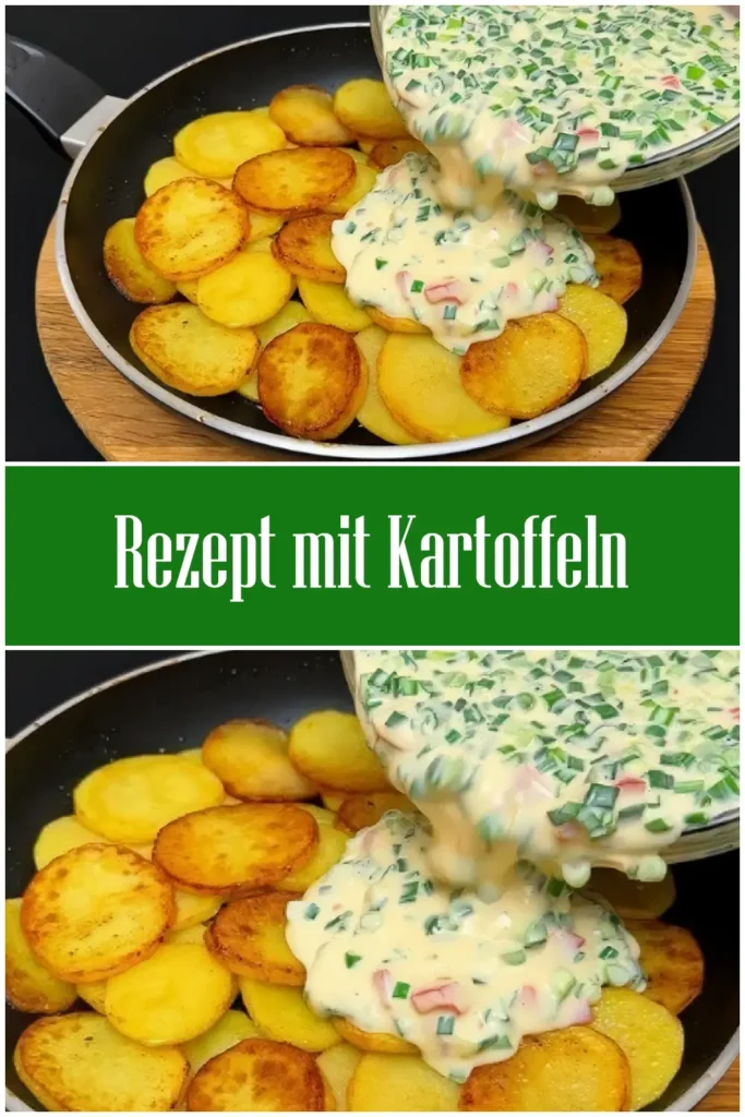 Großmutters Rezept für eine leckere Kartoffel-Tortilla mit Käse 1 Rezept mit Kartoffeln