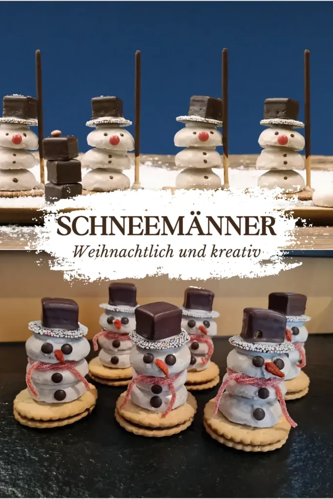 Süße Schneemänner zu Weihnachten 1 Schneemanner – schone schnelle Bastelei fur Weihnachten aus der Kuche – super fur Kinder 2