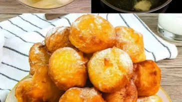 Fluffige Quarkbällchen frisch aus dem Ofen, wie vom Bäcker zubereitet.