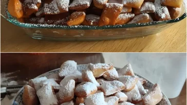 Leckere Krappelchen im Teller angerichtet.