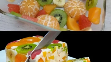 Leckeres Dessert ohne Gelatine auf einem eleganten Teller serviert.