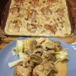 Medaillons in Pilzrahmsauce wie aus dem Restaurant 4 Leckere Medaillons in Pilzrahmsauce serviert auf einem Teller