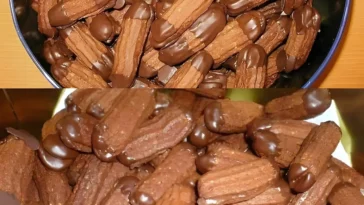 Schokoladige Nougatstangen gefüllt mit Nutella für ein unwiderstehliches Dessert.